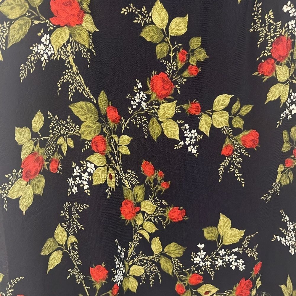 REFORMATION Christine Navy and Red Floral Mini Dress, Size 6P (Petite) - Picture 7 of 13